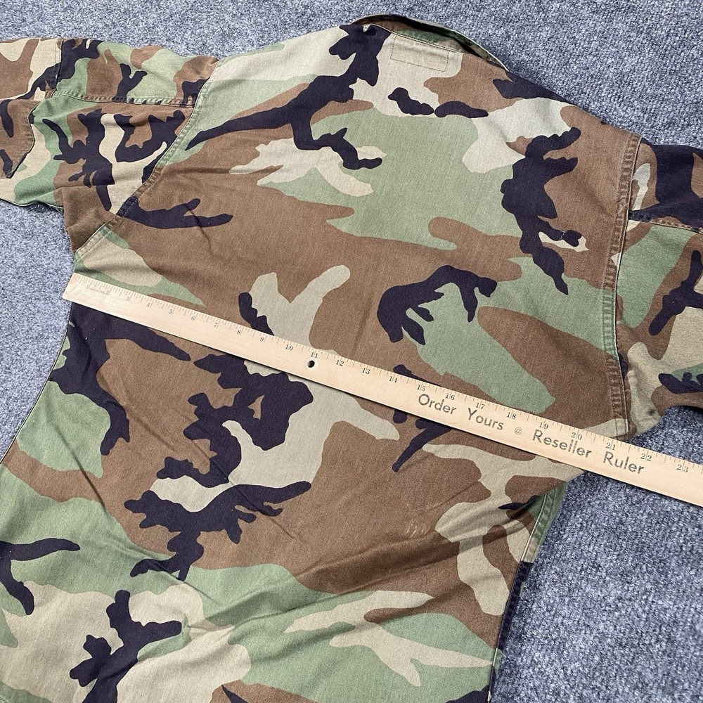 Vintage 90s Terry USMC Woodland Camo Combat Blouse Coat Mens Size Small Short - Picture 7 of 8